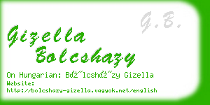 gizella bolcshazy business card